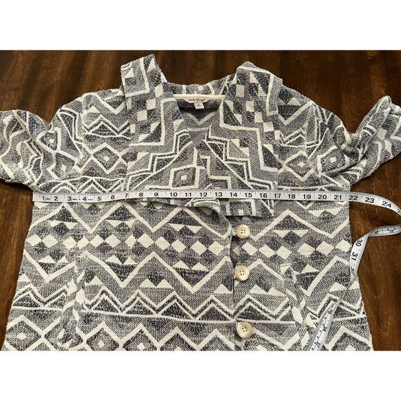 Lucky Brand Women's Plus Size Boho Aztec Knit Blazer Jacket Casual Size 1X - Picture 8 of 12